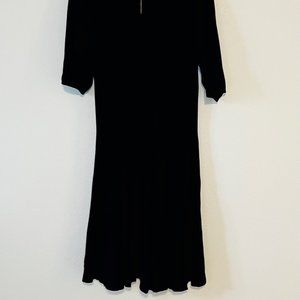 Black 3/4 Sleeve Dress with Scoop Neck